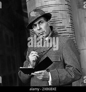 My Fair Lady, Musical, Gastspiel im Deutschen Theater in München, Deutschland 1962, Regie: Wolfgang Spier, Darsteller: Wolfgang Lukschy als Professor Henry Higgins Foto Stock