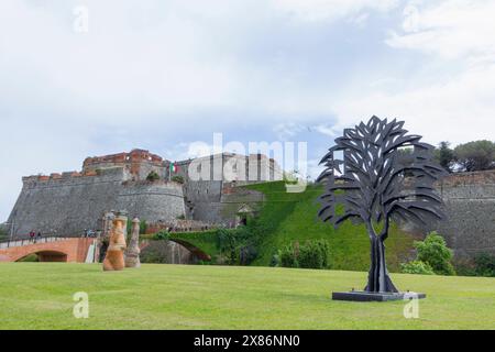 Savona, Liturgia, Italia. La Fortezza di Priamar. Foto Stock