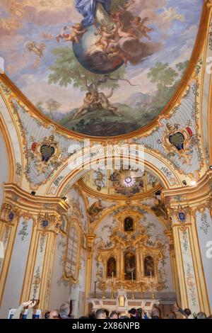 Savona, Liturgia, Italia. Complesso museale della Cattedrale di Savona. Particolare della squisita Cappella Sistina del XV secolo, la Cappella Sistina Foto Stock