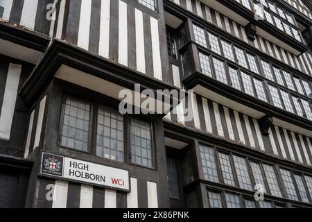 Staples Inn, High Holborn, City of London, Londra, Inghilterra, REGNO UNITO, REGNO UNITO. Foto Stock