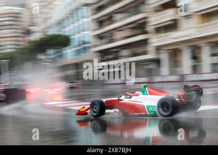 Monte Carlo, Principato di Monaco. 23 maggio 2024. Campionato FIA di Formula 2 sul circuito di Monaco di Monte Carlo. Nella foto: Andrea Kimi Antonelli (ITA) di Prema Racing © Piotr Zajac/Alamy Live News Foto Stock