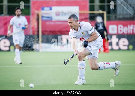 Anversa, Belgio. 23 maggio 2024. John-John Dohmen del Belgio, raffigurato in azione durante una partita di hockey tra la nazionale belga Red Lions e l'India, partita 6/16 nella fase a gironi della FIH Pro League maschile 2024, giovedì 23 maggio 2024, ad Anversa. BELGA PHOTO JASPER JACOBS credito: Belga News Agency/Alamy Live News Foto Stock
