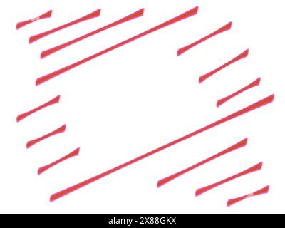 Linee rosse diagonali con spazio aperto . Illustrazione di alta qualità Foto Stock