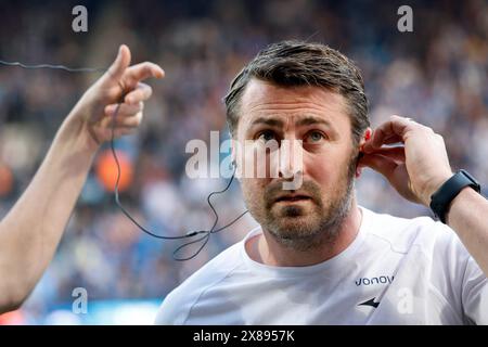 Bochum, Deutschland, 1. Fußball - BL, retrocessione, Hinspirel VFL Bochum: Fortuna Düsseldorf 0-3 ore 23 05. 2024 im Vonovia Ruhrstadion in Bochum Trainer Heiko BUTSCHER (VFL) foto: Norbert Schmidt, Düsseldorf Foto Stock