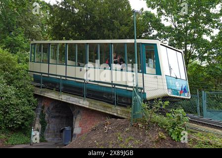 Funicolare della collina di Petrin, Praga, Repubblica Ceca, maggio 2024 Foto Stock