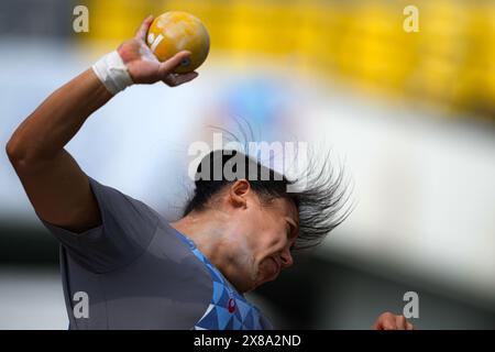 Kobe, Giappone. 24 maggio 2024. Zhao Yuping della Cina gareggia durante la finale Women's Shot Put F12 ai Campionati del mondo di atletica leggera di Kobe, Giappone, il 24 maggio 2024. Crediti: Zhang Xiaoyu/Xinhua/Alamy Live News Foto Stock