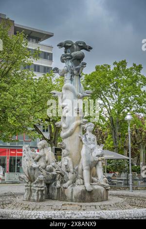 Zeli Fountain, Sderot-Platz, Zehlendorf, quartiere Steglitz-Zehlendorf, Berlino, Germania, Europa Foto Stock