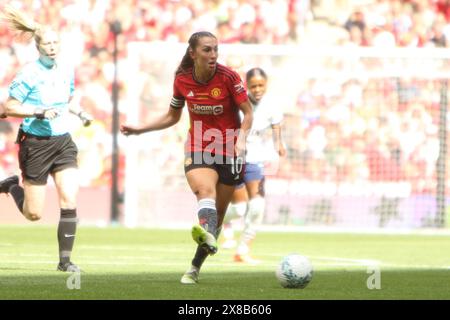 Katie Zelem Adobe fa Women's Cup final, Manchester United Women contro Tottenham Hotspur Women Wembley Stadium Londra Regno Unito 12 maggio 2024 Foto Stock