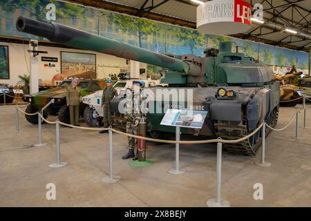 Carro armato Leclerc al Museo dei veicoli corazzati di Saumur, Francia Foto Stock