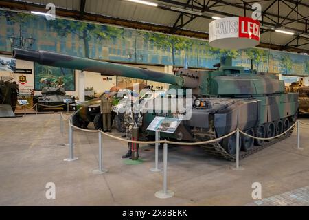 Carro armato Leclerc al Museo dei veicoli corazzati di Saumur, Francia Foto Stock