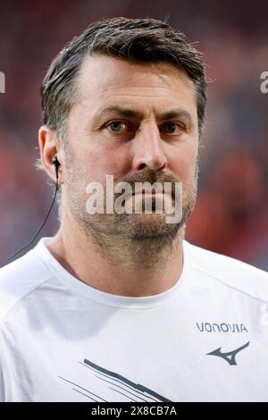 Bochum, Deutschland, 1. Fußball - BL, retrocessione, Hinspirel VFL Bochum: Fortuna Düsseldorf 0-3 ore 23 05. 2024 im Vonovia Ruhrstadion in Bochum Trainer Heiko BUTSCHER (VFL) foto: Norbert Schmidt, Düsseldorf Foto Stock