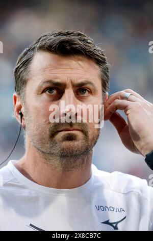 Bochum, Deutschland, 1. Fußball - BL, retrocessione, Hinspirel VFL Bochum: Fortuna Düsseldorf 0-3 ore 23 05. 2024 im Vonovia Ruhrstadion in Bochum Trainer Heiko BUTSCHER (VFL) foto: Norbert Schmidt, Düsseldorf Foto Stock