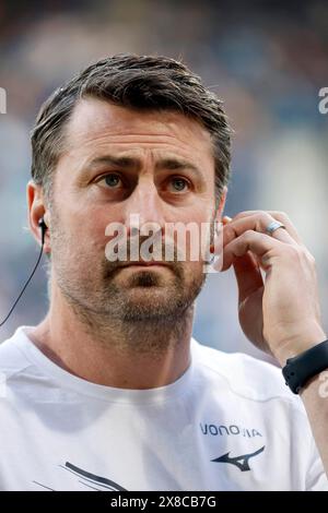 Bochum, Deutschland, 1. Fußball - BL, retrocessione, Hinspirel VFL Bochum: Fortuna Düsseldorf 0-3 ore 23 05. 2024 im Vonovia Ruhrstadion in Bochum Trainer Heiko BUTSCHER (VFL) foto: Norbert Schmidt, Düsseldorf Foto Stock