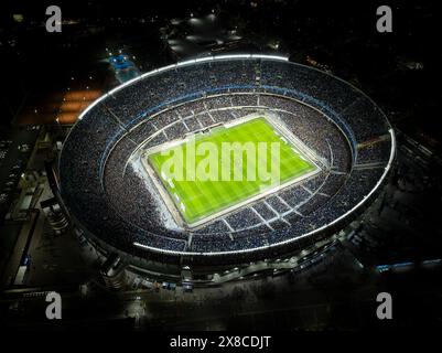 Buenos Aires, Argentina, 12 ottobre 2023: Veduta aerea dello stadio della squadra di calcio "River Plate", partita tra la squadra argentina e il Paraguay. Foto Stock