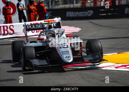 16 SCUDI Cian (gbr), HiTech Pulse-Eight, Dallara F3 2019, in azione durante la quarta prova del Campionato FIA di Formula 3 2024 dal 23 al 26 maggio 2024 sul circuito di Monaco, a Monaco - foto Paul Vaicle / DPPI Foto Stock