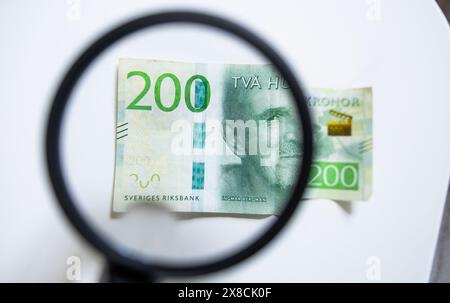 Una nota di 200 SEK. Foto Stock