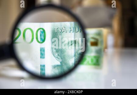 Una nota di 200 SEK. Foto Stock