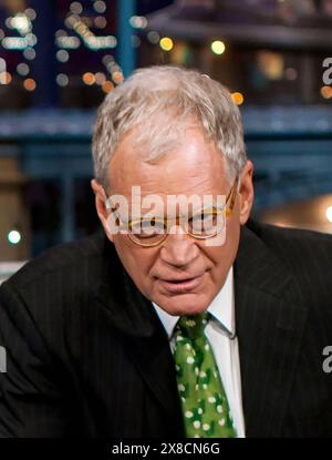 David Letterman. Ritratto del conduttore della chat show, David Michael Letterman (b,1947) nel 2009 Foto Stock