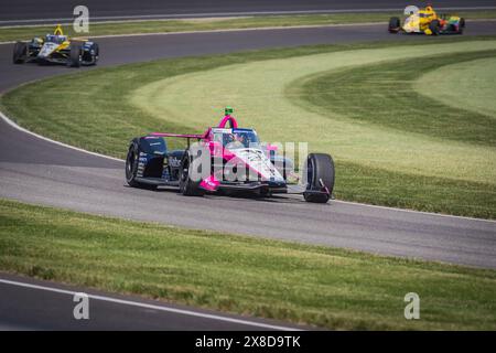 Speedway, Indiana, Stati Uniti. 24 maggio 2024. KYLE KIRKWOOD (27) di Jupiter, Florida, pratica per la 108a corsa della 500 miglia di Indianapolis presso l'Indianapolis Motor Speedway di Speedway, IN. (Credit Image: © Walter G. Arce Sr./ASP via ZUMA Press Wire) SOLO PER USO EDITORIALE! Non per USO commerciale! Foto Stock