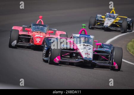 Speedway, Indiana, Stati Uniti. 24 maggio 2024. KYLE KIRKWOOD (27) di Jupiter, Florida, pratica per la 108a corsa della 500 miglia di Indianapolis presso l'Indianapolis Motor Speedway di Speedway, IN. (Credit Image: © Walter G. Arce Sr./ASP via ZUMA Press Wire) SOLO PER USO EDITORIALE! Non per USO commerciale! Foto Stock