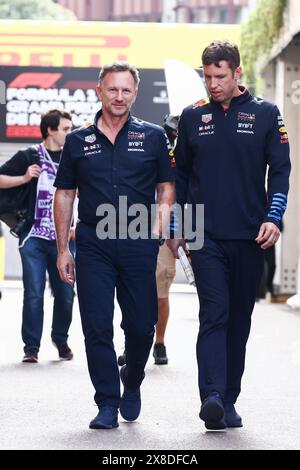 Montecarlo, Monaco. 24 maggio 2024. Christian Horner della Red Bull Racing si vede nel paddock dopo la prova 2 davanti al Gran Premio di F1 di Monaco sul circuito di Monaco il 24 maggio 2024 a Monte-Carlo, Monaco. (Credit Image: © Beata Zawrzel/ZUMA Press Wire) SOLO PER USO EDITORIALE! Non per USO commerciale! Foto Stock