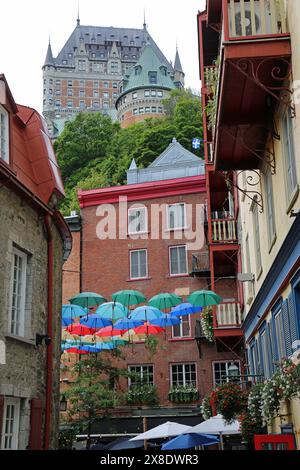 Rue du cUL-de-Sac Vertical, Quebec City, Canada Foto Stock