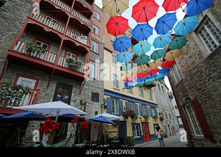 Rue du cUL-de-Sac, Quebec City, Canada Foto Stock