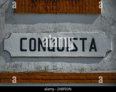 Storia delle ferrovie, vecchia stazione ferroviaria di conquista, Cordova, Andalusia, Spagna Foto Stock