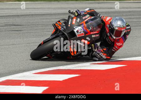 Barcellona, ESP. 25 maggio 2024. Barcellona, Spagna. Circuit de Barcelona Catalunya. 25 maggio 2024, secondo trimestre. Moto GP Aleix Espargaro (41) di Aprilia Racing durante la MotoGP Gran premi Monster Energy de Catalunya. MotoGP Q2 24-25-26 maggio 2024, al Circuit de Barcelona-Catalunya di Barcellona, Spagna. Crediti: Rosdemora/Alamy Live News Foto Stock