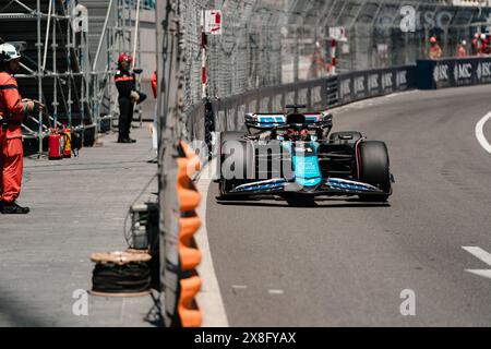 Montecarlo, Monaco. 25 maggio 2024. Foto di Thomas Maheux/SWpix.com - 25/05/2024 - Formula uno - Gran Premio di Monaco 2024 - Monte Carlo, Monaco - prove libere Esteban Ocon Alpine F1 Team crediti: SWpix/Alamy Live News Foto Stock
