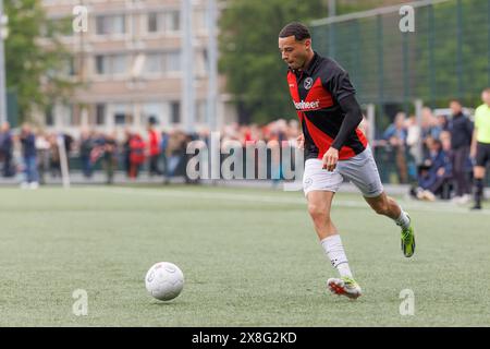 Haarlem, Paesi Bassi. 25 maggio 2024. HAARLEM, 25-05-2024, Sportpark Spanjaardslaan, stagione 2023/2024, calcio olandese Betnation Tweede Divisie. Jordy Rullens, giocatore del Jong Almere City FC durante la partita Koninklijke HFC - Jong Almere City Credit: Pro Shots/Alamy Live News Foto Stock