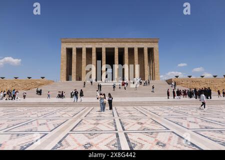 La gente visita il mausoleo di Anitkabir, il luogo di riposo di Mustafa Kemal Atatark. Foto Stock