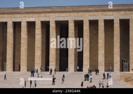 La gente visita il mausoleo di Anitkabir, il luogo di riposo di Mustafa Kemal Atatark. Foto Stock