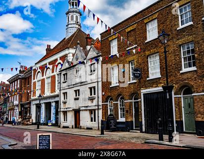 Six Poor Travellers House, High Street, Rochester, Kent Foto Stock