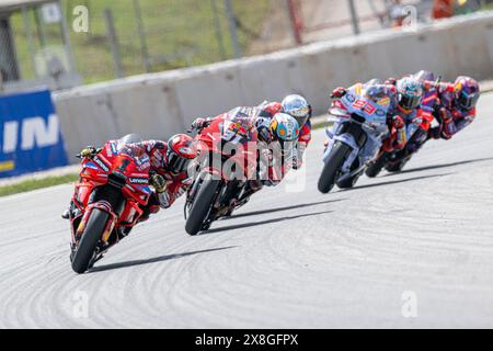 Barcellona, ESP. 25 maggio 2024. Barcellona, Spagna. Circuit de Barcelona Catalunya. 25 maggio 2024 GARA SPRINT. Moto GP durante la MotoGP Gran premi Monster Energy de Catalunya. MotoGP SPRINT 24-25-26 maggio 2024, al Circuit de Barcelona-Catalunya di Barcellona, Spagna. Crediti: Rosdemora/Alamy Live News Foto Stock