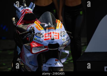 Barcellona, ESP. 25 maggio 2024. Barcellona, Spagna. Circuit de Barcelona Catalunya. 25 maggio 2024 GARA SPRINT. Moto GP Marc Marquez (93) durante la MotoGP Gran premi Monster Energy de Catalunya. MotoGP SPRINT 24-25-26 maggio 2024, al Circuit de Barcelona-Catalunya di Barcellona, Spagna. Crediti: Rosdemora/Alamy Live News Foto Stock