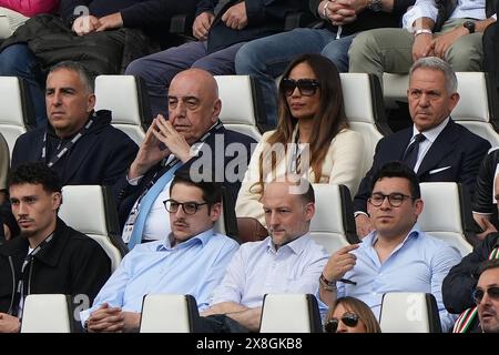 Torino, Italia. 25 maggio 2024. Adriano Galliani ( Vice Presidente e Amministratore delegato di Monza ) e Marco Maria durante ( Amministratore delegato e Presidente credito: LaPresse/Alamy Live News Foto Stock