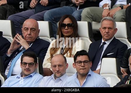 Torino, Italia. 25 maggio 2024. Adriano Galliani ( Vice Presidente e Amministratore delegato di Monza ) e Marco Maria durante ( Amministratore delegato e Presidente credito: LaPresse/Alamy Live News Foto Stock