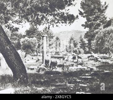 Rovine a Olympia, in Grecia. Fotografia della metà del XX secolo. Foto Stock