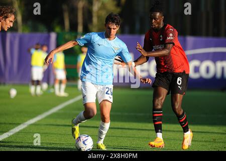 Firenze, Italia. 25 maggio 2024. Gara 2, primo turno, finale Primavera 1 Tim, Lazio, Milano, calcio, crediti: LaPresse/Alamy Live News Foto Stock