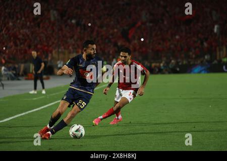 Cairo, Egitto. 25 maggio 2024. CAIRO, EGITTO - MAGGIO 25: Ghailene Chaalali di es Tunis durante la finale di CAF Champions League di Second Leg match tra al Ahly e Esperance sportive Tunisi al Cairo International Stadium il 25 maggio 2024 al Cairo, Egitto. (Foto di M.. Bayoumy/SFSI) credito: Sebo47/Alamy Live News Foto Stock