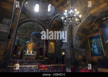 Lusarat, Armenia - 15 maggio 2024: Il monastero di Khor Virap si trova nella pianura di Ararat, a Lusarat, Armenia. Foto Stock