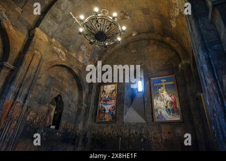 Lusarat, Armenia - 15 maggio 2024: Il monastero di Khor Virap si trova nella pianura di Ararat, a Lusarat, Armenia. Foto Stock