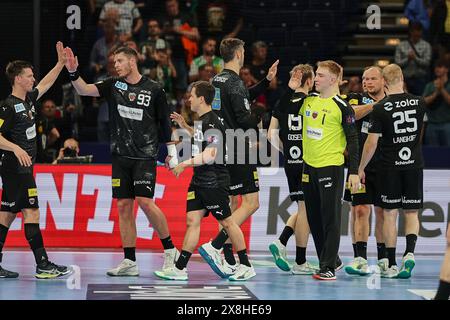 Amburgo, Amburgo, Germania. 25 maggio 2024. Team Fuechse Berlin in azione durante le finali EHF Men 2024 Handball ad Amburgo (Credit Image: © Mathias Schulz/ZUMA Press Wire) SOLO PER USO EDITORIALE! Non per USO commerciale! Foto Stock