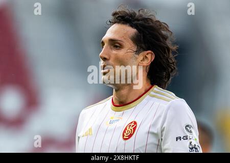 Lodz, Polonia - 25 maggio 2024. Levent Gulen di LKS visto durante la partita polacca di PKO Ekstraklasa League tra LKS Lodz e Stal Mielec allo stadio municipale di Wladyslaw Krol. Crediti: Mikołaj Barbanell/Alamy Live News Foto Stock