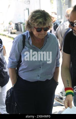 25 maggio 2024, Aversa, Campania/Caserta, Italia: Susanna Camusso, politico e sindacalista italiano, segretario generale della CGIL ad Aversa, in provincia di Caserta, per la campagna elettorale. (Credit Image: © Salvatore Esposito/Pacific Press via ZUMA Press Wire) SOLO PER USO EDITORIALE! Non per USO commerciale! Foto Stock