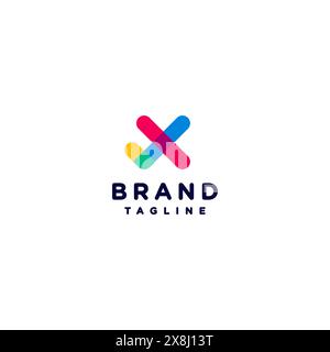 Modelli di logo sulle applicazioni di viaggio illustrati con icone di aerei dal design minimalista. Design minimalista con icone di aeroplano colorate. Illustrazione Vettoriale
