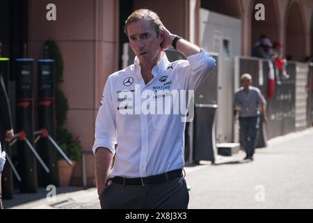 Monaco, Monaco. 25 maggio 2024. Hedge fund manager ed ex pilota britannico professionista James Matthews, visto nel paddock dopo la sessione di qualificazione del Gran Premio di F1 di Monaco. (Foto di Andreja Cencic/SOPA Images/Sipa USA) credito: SIPA USA/Alamy Live News Foto Stock