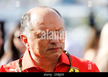 Monte Carlo, Principato di Monaco. 25 maggio 2024. Formula 1 Gran Premio di Monaco sul circuito di Monaco di Monte Carlo. Nella foto: Fred Vasseur, team principal della Scuderia Ferrari © Piotr Zajac/Alamy Live News Foto Stock