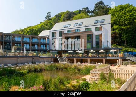 Harbour Beach Club hotel and spa, South Sands, Salcombe, South Devon, Inghilterra, REGNO UNITO Foto Stock